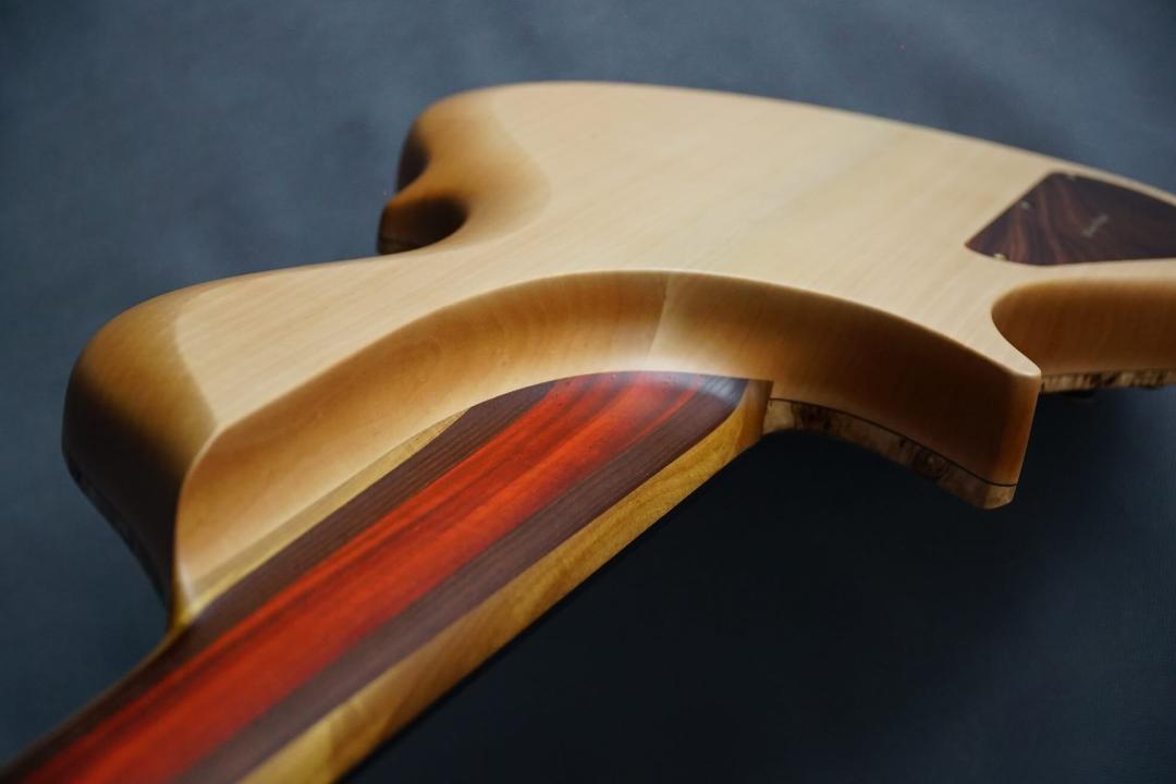 Stradi Symphony Bass 6 Blue Fretless Hollowbody